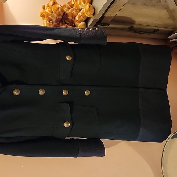 J. Crew Black Thrench Coat - Picture 3 of 16